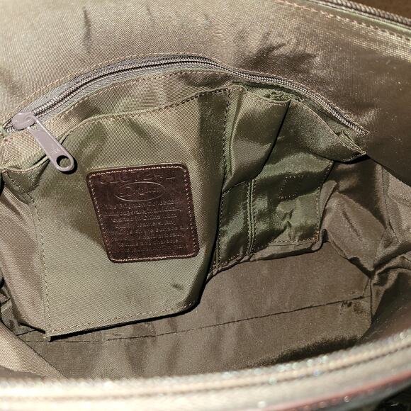 Brighton Audrey Tapestry Bag, brown leather trim multicolor floral shoulder bag - Picture 13 of 16